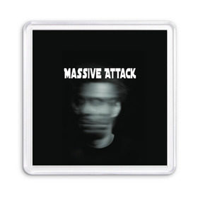 Магнит 55*55 с принтом Massive Attack в Санкт-Петербурге, Пластик | Размер: 65*65 мм; Размер печати: 55*55 мм | грант маршалл | роберт дель ная | трип хоп