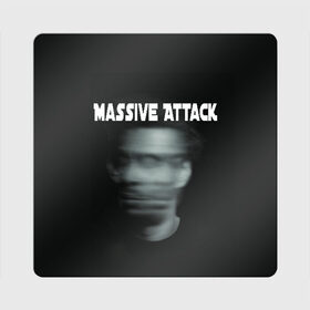 Магнит виниловый Квадрат с принтом Massive Attack в Санкт-Петербурге, полимерный материал с магнитным слоем | размер 9*9 см, закругленные углы | грант маршалл | роберт дель ная | трип хоп