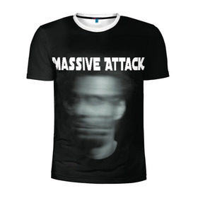 Мужская футболка 3D спортивная с принтом Massive Attack в Санкт-Петербурге, 100% полиэстер с улучшенными характеристиками | приталенный силуэт, круглая горловина, широкие плечи, сужается к линии бедра | грант маршалл | роберт дель ная | трип хоп