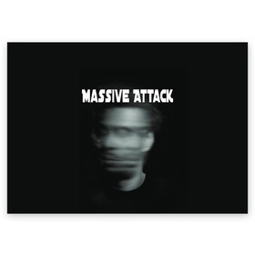 Поздравительная открытка с принтом Massive Attack в Санкт-Петербурге, 100% бумага | плотность бумаги 280 г/м2, матовая, на обратной стороне линовка и место для марки
 | Тематика изображения на принте: грант маршалл | роберт дель ная | трип хоп