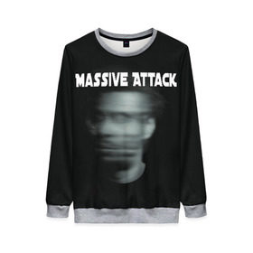 Женский свитшот 3D с принтом Massive Attack в Санкт-Петербурге, 100% полиэстер с мягким внутренним слоем | круглый вырез горловины, мягкая резинка на манжетах и поясе, свободная посадка по фигуре | Тематика изображения на принте: грант маршалл | роберт дель ная | трип хоп