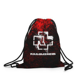 Рюкзак-мешок 3D с принтом RAMMSTEIN в Санкт-Петербурге, 100% полиэстер | плотность ткани — 200 г/м2, размер — 35 х 45 см; лямки — толстые шнурки, застежка на шнуровке, без карманов и подкладки | lindemann | rammstein | рамштайн | тилль линдеманн
