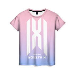 Женская футболка 3D с принтом Monsta X в Санкт-Петербурге, 100% полиэфир ( синтетическое хлопкоподобное полотно) | прямой крой, круглый вырез горловины, длина до линии бедер | hyungwon | i.m | jooheon | k pop | kihyun | kpop | minhyuk | monbebe | monsta x | shownu | wonho | к поп | монста икс
