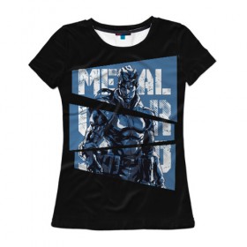 Женская футболка 3D с принтом Metal Gear в Санкт-Петербурге, 100% полиэфир ( синтетическое хлопкоподобное полотно) | прямой крой, круглый вырез горловины, длина до линии бедер | big boss | gear | hideo kojima | konami | metal | mgs | mgs5 | raiden | snake | solid | большой босс | конами | мгс | металл | райден | снейка | твердый | хидео кодзима | шестерни