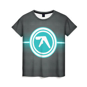 Женская футболка 3D с принтом Aphex Twin в Санкт-Петербурге, 100% полиэфир ( синтетическое хлопкоподобное полотно) | прямой крой, круглый вырез горловины, длина до линии бедер | intelligent dance music | драм энд бэйс | ричард дэвид джеймс | техно | эйсид | эмбиент
