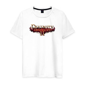 Мужская футболка хлопок с принтом Divinity Original Sin 2 в Санкт-Петербурге, 100% хлопок | прямой крой, круглый вырез горловины, длина до линии бедер, слегка спущенное плечо. | 