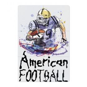 Магнитный плакат 2Х3 с принтом American football в Санкт-Петербурге, Полимерный материал с магнитным слоем | 6 деталей размером 9*9 см | american football | ball | helmet | player | sportsman | usa | американский футбол | игрок | каска | мяч | сша