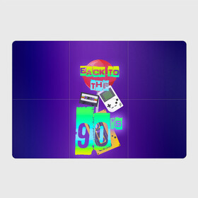 Магнитный плакат 3Х2 с принтом Назад в 90 в Санкт-Петербурге, Полимерный материал с магнитным слоем | 6 деталей размером 9*9 см | 90е | back | back to the 90 | retro | ретро