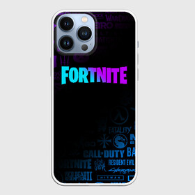 Чехол для iPhone 13 Pro Max с принтом FORTNITE в Санкт-Петербурге,  |  | Тематика изображения на принте: borderlands | call of duty | counter strike | cs go | dark souls | devil may cry | dmc | face | fallout | far cry | stalker | tes | the elder scrolls | the last of us | the witcher | warframe | watch dogs | варфрейм | ведьмак | масс эффект |