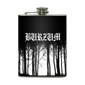 Фляга с принтом Burzum в Санкт-Петербурге, металлический корпус | емкость 0,22 л, размер 125 х 94 мм. Виниловая наклейка запечатывается полностью | burzum | ghotic | варг викернес | мрак | тьма