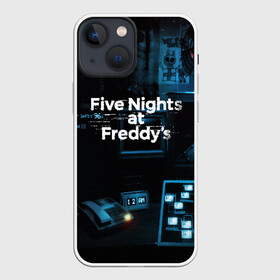 Чехол для iPhone 13 mini с принтом FIVE NIGHTS AT FREDDYS в Санкт-Петербурге,  |  | 5 ночей с фредди | animation | bonnie | chica | five nights at freddys | fnaf | foxy | freddy | funny | horror | scary | бонни | майк | пять | ужас | фнаф | фокси | фредди | чика | шмидт