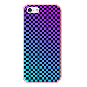 Чехол для iPhone 5/5S матовый с принтом Checkerboard gradient в Санкт-Петербурге, Силикон | Область печати: задняя сторона чехла, без боковых панелей | checkerboard | gradient | бойчик | градиент | клетка. ячейка | орнамент | френдзона | шахматная. доска | шашечки