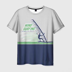 Мужская футболка 3D с принтом Ride the wave в Санкт-Петербурге, 100% полиэфир | прямой крой, круглый вырез горловины, длина до линии бедер | surf | wind | wind surfing | windsurfing | винд серфинг | виндсерфинг | экстрим