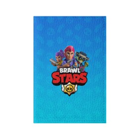 Обложка для паспорта матовая кожа с принтом BRAWL STARS в Санкт-Петербурге, натуральная матовая кожа | размер 19,3 х 13,7 см; прозрачные пластиковые крепления | Тематика изображения на принте: brawl stars | bull | colt | leon | stars | берли | бо | брок | ворон | джесси | динамайк | дэррил | кольт | леон | мортис | нита | пайпер | пенни | поко | пэм | рикошет | спайк | тара | фрэнк | шелли | эль примо