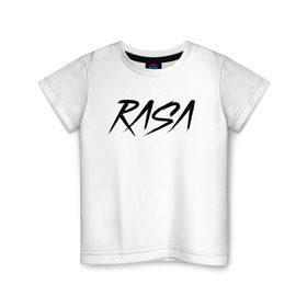 Детская футболка хлопок с принтом Rasa в Санкт-Петербурге, 100% хлопок | круглый вырез горловины, полуприлегающий силуэт, длина до линии бедер | абстрактный хип хоп | виктор поплеев | дарья шейко | дип хаус | под фонарём | раса | рэп