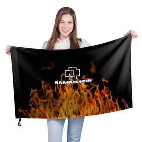 Флаг 3D с принтом RAMMSTEIN в Санкт-Петербурге, 100% полиэстер | плотность ткани — 95 г/м2, размер — 67 х 109 см. Принт наносится с одной стороны | lindemann | rammstein | рамштайн | тилль линдеманн