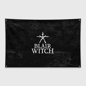 Флаг-баннер с принтом BLAIR WITCH (Игра) в Санкт-Петербурге, 100% полиэстер | размер 67 х 109 см, плотность ткани — 95 г/м2; по краям флага есть четыре люверса для крепления | blair | game | games | halloween | horror | logo | survival | symbol | witch | блер | блэйр | блэр | ведьма | ведьма из | витч | вич | выживание | игра | игры | лого | логотип | символ | ужасы | хоррор | хэллоуин