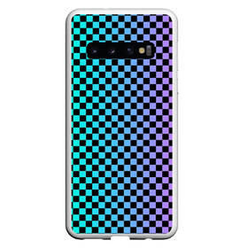 Чехол для Samsung Galaxy S10 с принтом Checkerboard Color в Санкт-Петербурге, Силикон | Область печати: задняя сторона чехла, без боковых панелей | Тематика изображения на принте: checkerboard | gradient | бойчик | в клетку | в клеточку | градиент | клетка | музыка | орнамент | френдзона | шахматная доска | шашки