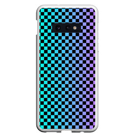 Чехол для Samsung S10E с принтом Checkerboard Color в Санкт-Петербурге, Силикон | Область печати: задняя сторона чехла, без боковых панелей | checkerboard | gradient | бойчик | в клетку | в клеточку | градиент | клетка | музыка | орнамент | френдзона | шахматная доска | шашки