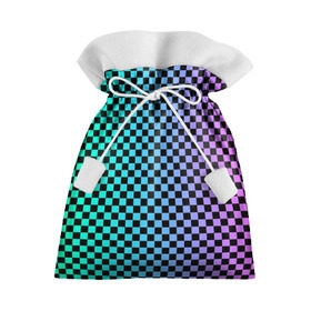 Подарочный 3D мешок с принтом Checkerboard Color в Санкт-Петербурге, 100% полиэстер | Размер: 29*39 см | checkerboard | gradient | бойчик | в клетку | в клеточку | градиент | клетка | музыка | орнамент | френдзона | шахматная доска | шашки