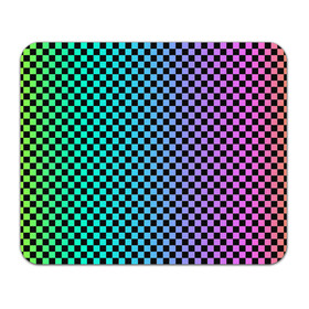 Коврик для мышки прямоугольный с принтом Checkerboard Color  в Санкт-Петербурге, натуральный каучук | размер 230 х 185 мм; запечатка лицевой стороны | Тематика изображения на принте: checkerboard | gradient | бойчик | в клетку | в клеточку | градиент | клетка | музыка | орнамент | френдзона | шахматная доска | шашки