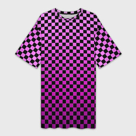 Платье-футболка 3D с принтом Checkerboard Color в Санкт-Петербурге,  |  | checkerboard | gradient | бойчик | в клетку | в клеточку | градиент | клетка | музыка | орнамент | френдзона | шахматная доска | шашки