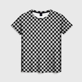 Женская футболка 3D с принтом Checkerboard Color  в Санкт-Петербурге, 100% полиэфир ( синтетическое хлопкоподобное полотно) | прямой крой, круглый вырез горловины, длина до линии бедер | checkerboard | gradient | бойчик | в клетку | в клеточку | градиент | клетка | музыка | орнамент | френдзона | шахматная доска | шашки