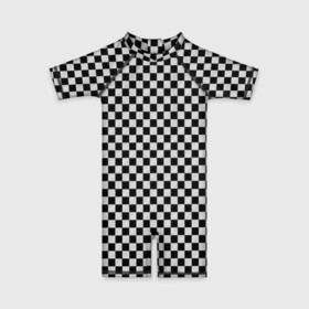 Детский купальный костюм 3D с принтом Checkerboard Color  в Санкт-Петербурге, Полиэстер 85%, Спандекс 15% | застежка на молнии на спине | checkerboard | gradient | бойчик | в клетку | в клеточку | градиент | клетка | музыка | орнамент | френдзона | шахматная доска | шашки