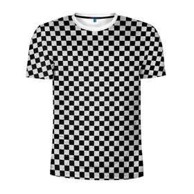 Мужская футболка 3D спортивная с принтом Checkerboard Color  в Санкт-Петербурге, 100% полиэстер с улучшенными характеристиками | приталенный силуэт, круглая горловина, широкие плечи, сужается к линии бедра | checkerboard | gradient | бойчик | в клетку | в клеточку | градиент | клетка | музыка | орнамент | френдзона | шахматная доска | шашки