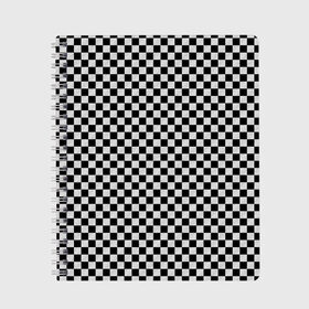 Тетрадь с принтом Checkerboard Color в Санкт-Петербурге, 100% бумага | 48 листов, плотность листов — 60 г/м2, плотность картонной обложки — 250 г/м2. Листы скреплены сбоку удобной пружинной спиралью. Уголки страниц и обложки скругленные. Цвет линий — светло-серый
 | Тематика изображения на принте: checkerboard | gradient | бойчик | в клетку | в клеточку | градиент | клетка | музыка | орнамент | френдзона | шахматная доска | шашки