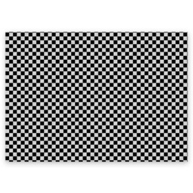 Поздравительная открытка с принтом Checkerboard Color  в Санкт-Петербурге, 100% бумага | плотность бумаги 280 г/м2, матовая, на обратной стороне линовка и место для марки
 | Тематика изображения на принте: checkerboard | gradient | бойчик | в клетку | в клеточку | градиент | клетка | музыка | орнамент | френдзона | шахматная доска | шашки