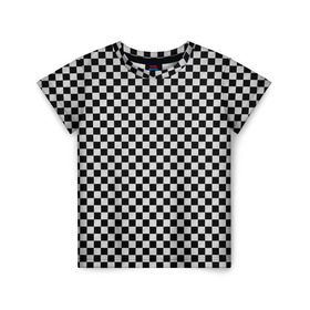 Детская футболка 3D с принтом Checkerboard Color в Санкт-Петербурге, 100% гипоаллергенный полиэфир | прямой крой, круглый вырез горловины, длина до линии бедер, чуть спущенное плечо, ткань немного тянется | checkerboard | gradient | бойчик | в клетку | в клеточку | градиент | клетка | музыка | орнамент | френдзона | шахматная доска | шашки
