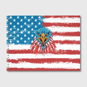 Альбом для рисования с принтом American Eagle в Санкт-Петербурге, 100% бумага
 | матовая бумага, плотность 200 мг. | Тематика изображения на принте: america | amerika | bird | eagle | flag | usa | америка | американский | орел | птица | соединенные | сша | флаг | штаты