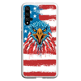 Чехол для Honor 20 с принтом American Eagle в Санкт-Петербурге, Силикон | Область печати: задняя сторона чехла, без боковых панелей | Тематика изображения на принте: america | amerika | bird | eagle | flag | usa | америка | американский | орел | птица | соединенные | сша | флаг | штаты