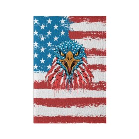 Обложка для паспорта матовая кожа с принтом American Eagle в Санкт-Петербурге, натуральная матовая кожа | размер 19,3 х 13,7 см; прозрачные пластиковые крепления | Тематика изображения на принте: america | amerika | bird | eagle | flag | usa | америка | американский | орел | птица | соединенные | сша | флаг | штаты