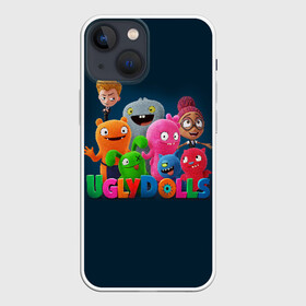 Чехол для iPhone 13 mini с принтом UglyDolls. Куклы с характером в Санкт-Петербурге,  |  | and sebaster dog | babo | lucky beth | moxie | ox | wedge | бабо | вэйдж | зубастер дог | игрушки | келли эсбёри | мокси | окс | плюшевые | роберт родригес | счастливчик бэт