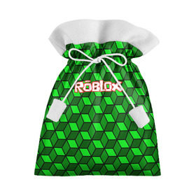 Подарочный 3D мешок с принтом ROBLOX в Санкт-Петербурге, 100% полиэстер | Размер: 29*39 см | Тематика изображения на принте: game | gamer | logo | minecraft | roblox | simulator | игра | конструктор | лого | симулятор | строительство | фигура