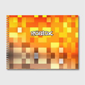 Альбом для рисования с принтом ROBLOX в Санкт-Петербурге, 100% бумага
 | матовая бумага, плотность 200 мг. | game | gamer | logo | minecraft | roblox | simulator | игра | конструктор | лого | симулятор | строительство | фигура