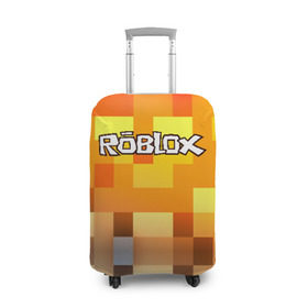Чехол для чемодана 3D с принтом ROBLOX в Санкт-Петербурге, 86% полиэфир, 14% спандекс | двустороннее нанесение принта, прорези для ручек и колес | game | gamer | logo | minecraft | roblox | simulator | игра | конструктор | лого | симулятор | строительство | фигура