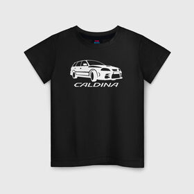 Детская футболка хлопок с принтом Toyota Caldina в Санкт-Петербурге, 100% хлопок | круглый вырез горловины, полуприлегающий силуэт, длина до линии бедер | caldina | toyota | toyota caldina