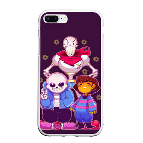 Чехол для iPhone 7Plus/8 Plus матовый с принтом Персонажи Undertale в Санкт-Петербурге, Силикон | Область печати: задняя сторона чехла, без боковых панелей | battle | chara | comics | frisk | sans | simulator | undertale | undertale 2 | андертейл | игра | комикс | папирус | санс | симулятор | скелет | сэнс | ундертэйл | фриск | чары