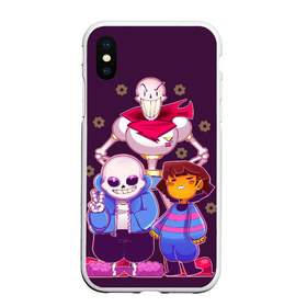 Чехол для iPhone XS Max матовый с принтом Персонажи Undertale в Санкт-Петербурге, Силикон | Область печати: задняя сторона чехла, без боковых панелей | battle | chara | comics | frisk | sans | simulator | undertale | undertale 2 | андертейл | игра | комикс | папирус | санс | симулятор | скелет | сэнс | ундертэйл | фриск | чары