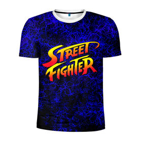 Мужская футболка 3D спортивная с принтом Street fighter в Санкт-Петербурге, 100% полиэстер с улучшенными характеристиками | приталенный силуэт, круглая горловина, широкие плечи, сужается к линии бедра | capcom | fighter | fighting | street | боец | суторито фаита | уличный | файтинг