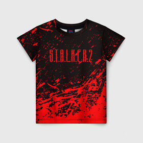 Детская футболка 3D с принтом S.T.A.L.K.E.R. 2 в Санкт-Петербурге, 100% гипоаллергенный полиэфир | прямой крой, круглый вырез горловины, длина до линии бедер, чуть спущенное плечо, ткань немного тянется | bandit | chernobyl | pripyat | s.t.a.l.k.e.r. 2 | shadow of chernobyl | stalker | stalker 2 | бандиты | меченый | припять | сталкер | сталкер 2 | тени чернобыля | чернобыль | чистое небо