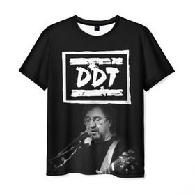 Мужская футболка 3D с принтом ДДТ в Санкт-Петербурге, 100% полиэфир | прямой крой, круглый вырез горловины, длина до линии бедер | ddt | rock | ддт | рок | русский рок | юрий шевчук