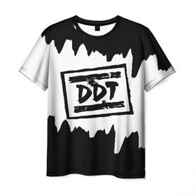 Мужская футболка 3D с принтом ДДТ в Санкт-Петербурге, 100% полиэфир | прямой крой, круглый вырез горловины, длина до линии бедер | ddt | rock | ддт | рок | русский рок | юрий шевчук
