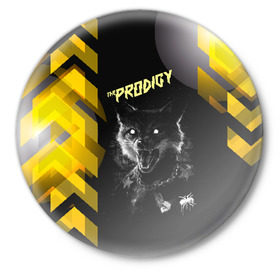 Значок с принтом the prodigy (лис) в Санкт-Петербурге,  металл | круглая форма, металлическая застежка в виде булавки | the prodigy