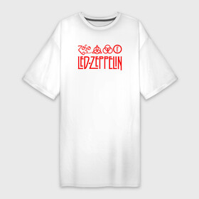 Платье-футболка хлопок с принтом Led Zeppelin в Санкт-Петербурге,  |  | led zeppelin | лед зеппелин