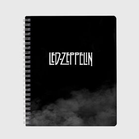 Тетрадь с принтом Led Zeppelin в Санкт-Петербурге, 100% бумага | 48 листов, плотность листов — 60 г/м2, плотность картонной обложки — 250 г/м2. Листы скреплены сбоку удобной пружинной спиралью. Уголки страниц и обложки скругленные. Цвет линий — светло-серый
 | Тематика изображения на принте: led zeppelin | лед зеппелин
