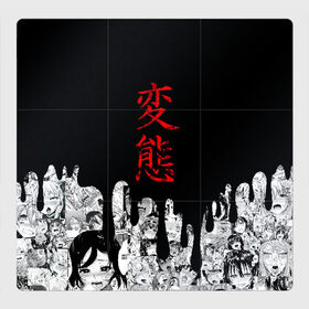 Магнитный плакат 3Х3 с принтом HENTAI (JAPAN 05) в Санкт-Петербурге, Полимерный материал с магнитным слоем | 9 деталей размером 9*9 см | ahegao | anime | japan | manga | sempai | senpai | аниме | ахегао | лицо | манга | семпай | сенпай | япония